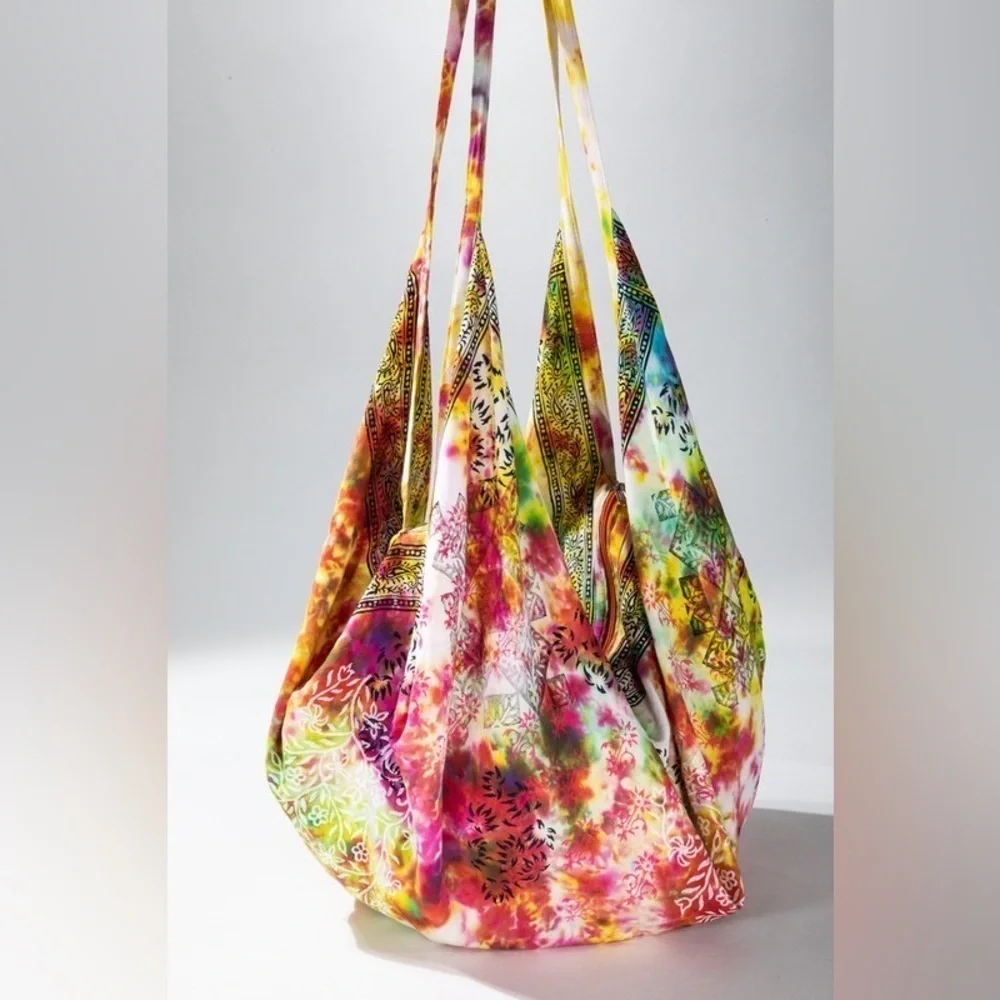 Womens Ruggine Hippie Bohemian Ethnic Tie Dyed Hobo Chic Yoga Shoulder Beach Bag